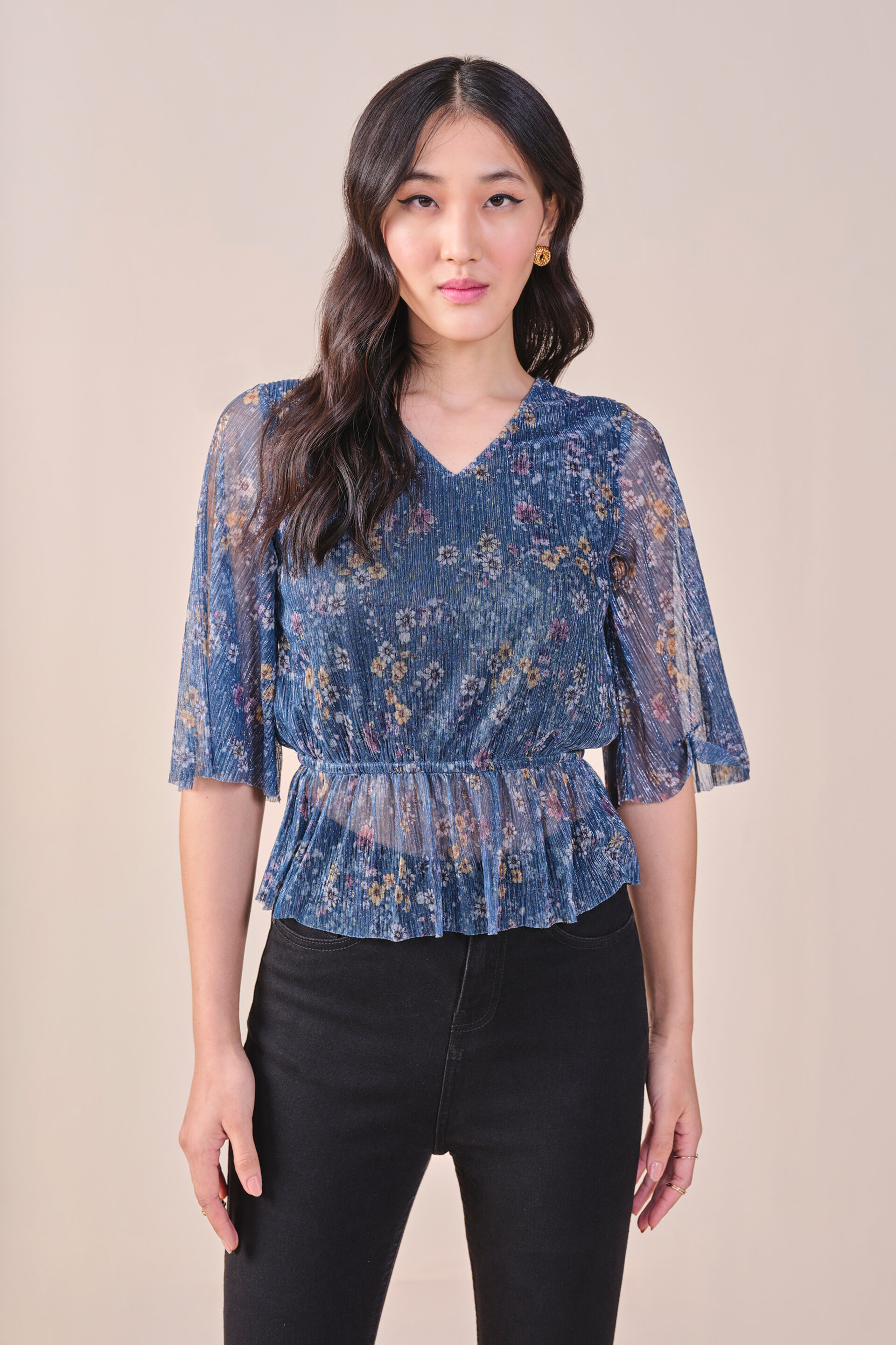 Paris Shimmer Top, Turquoise, image 1